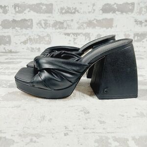 New Circus by Sam Edelman Circus Marianna Black Twisted Front Block Sandals i28